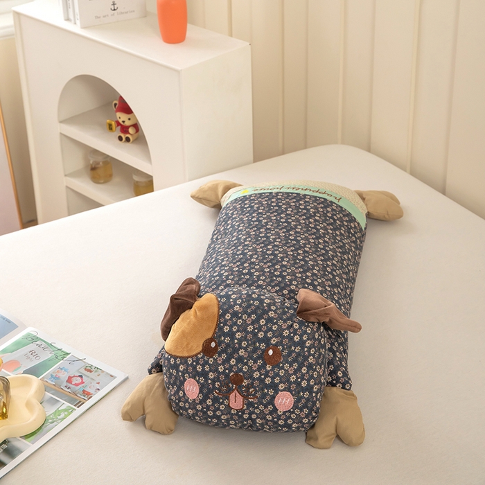 91家纺网 家纺一手货源 找家纺 枕之坊 2026新款趴趴狗荞麦枕枕头枕芯 趴趴狗-深蓝色