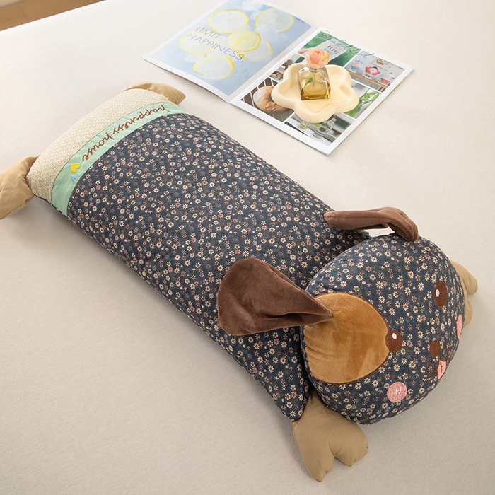 91家纺网 家纺一手货源 找家纺 枕之坊 2026新款趴趴狗荞麦枕枕头枕芯 趴趴狗-深蓝色