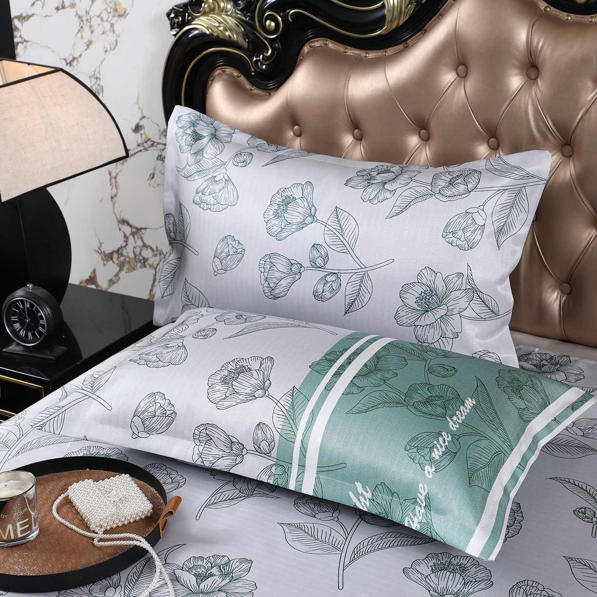 91家纺网 家纺一手货源 找家纺 悦织湾家纺 2026新款印花冰丝席三件套斜纹加厚冰丝凉席套件可机洗可折叠夏凉席子 浪漫夜雨