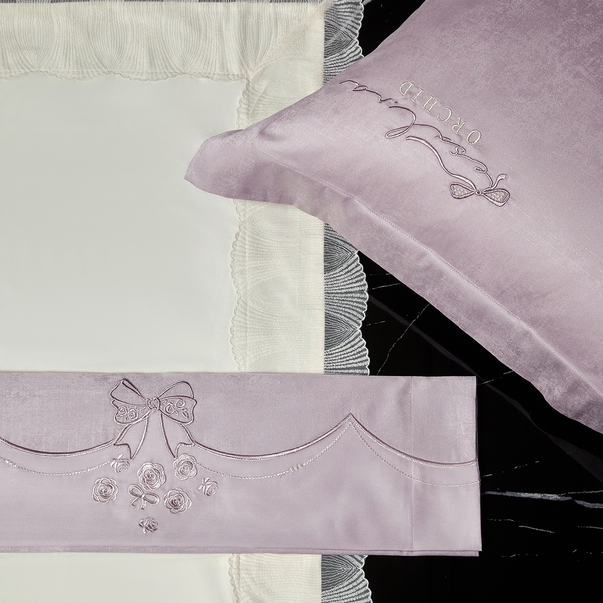 91家纺网 家纺一手货源 找家纺 蒂爵 2026新款天丝棉提花四件套 香芋紫