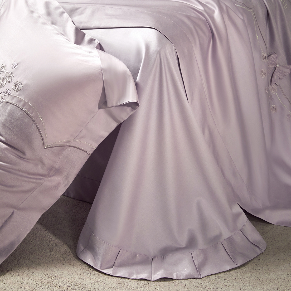 91家纺网 家纺一手货源 找家纺 蒂爵 2026新款天丝棉提花四件套 香芋紫