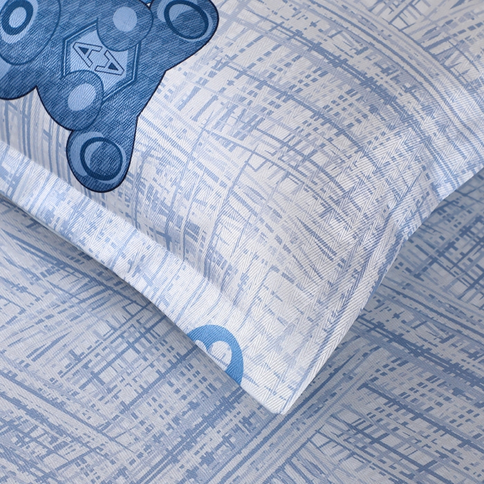 91家纺网 家纺一手货源 找家纺 悦织湾家纺 2026新款印花冰丝席三件套斜纹加厚冰丝凉席套件可机洗可折叠夏凉席子 浪漫小熊