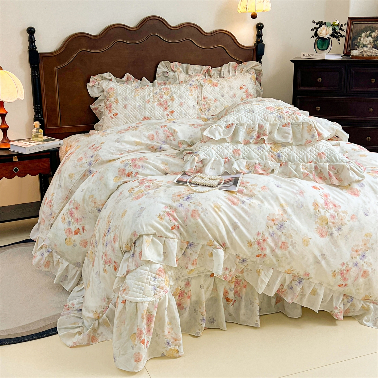 91家纺网 家纺一手货源 找家纺 （总）宜凡 2026新款莱赛尔夹棉床盖四件套单被套