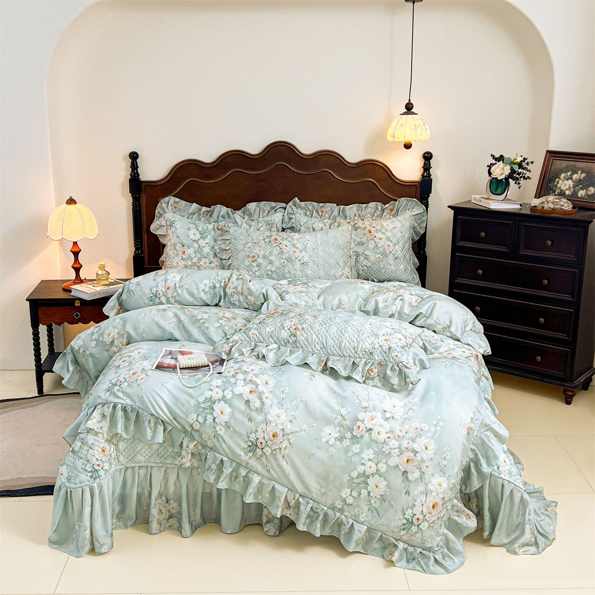 91家纺网 家纺一手货源 找家纺 （总）宜凡 2026新款莱赛尔夹棉床盖四件套单被套