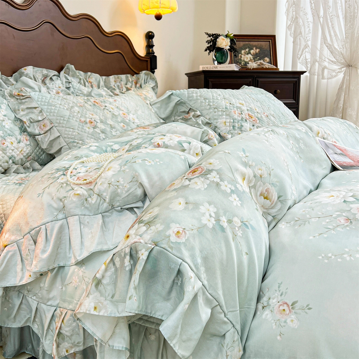 91家纺网 家纺一手货源 找家纺 （总）宜凡 2026新款莱赛尔夹棉床盖四件套单被套