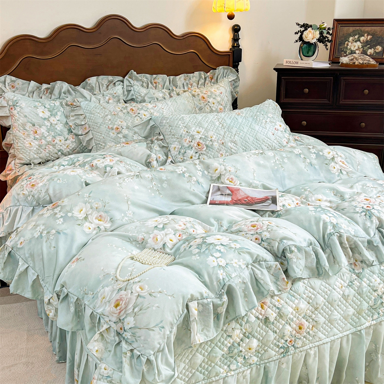 91家纺网 家纺一手货源 找家纺 （总）宜凡 2026新款莱赛尔夹棉床盖四件套单被套