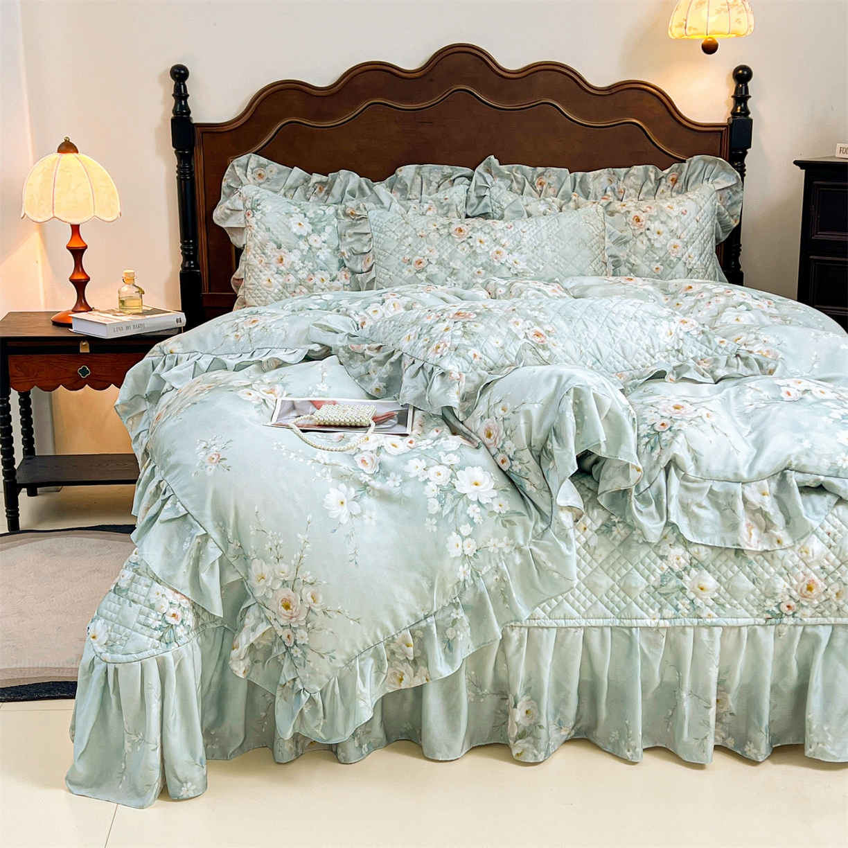 91家纺网 家纺一手货源 找家纺 （总）宜凡 2026新款莱赛尔夹棉床盖四件套单被套