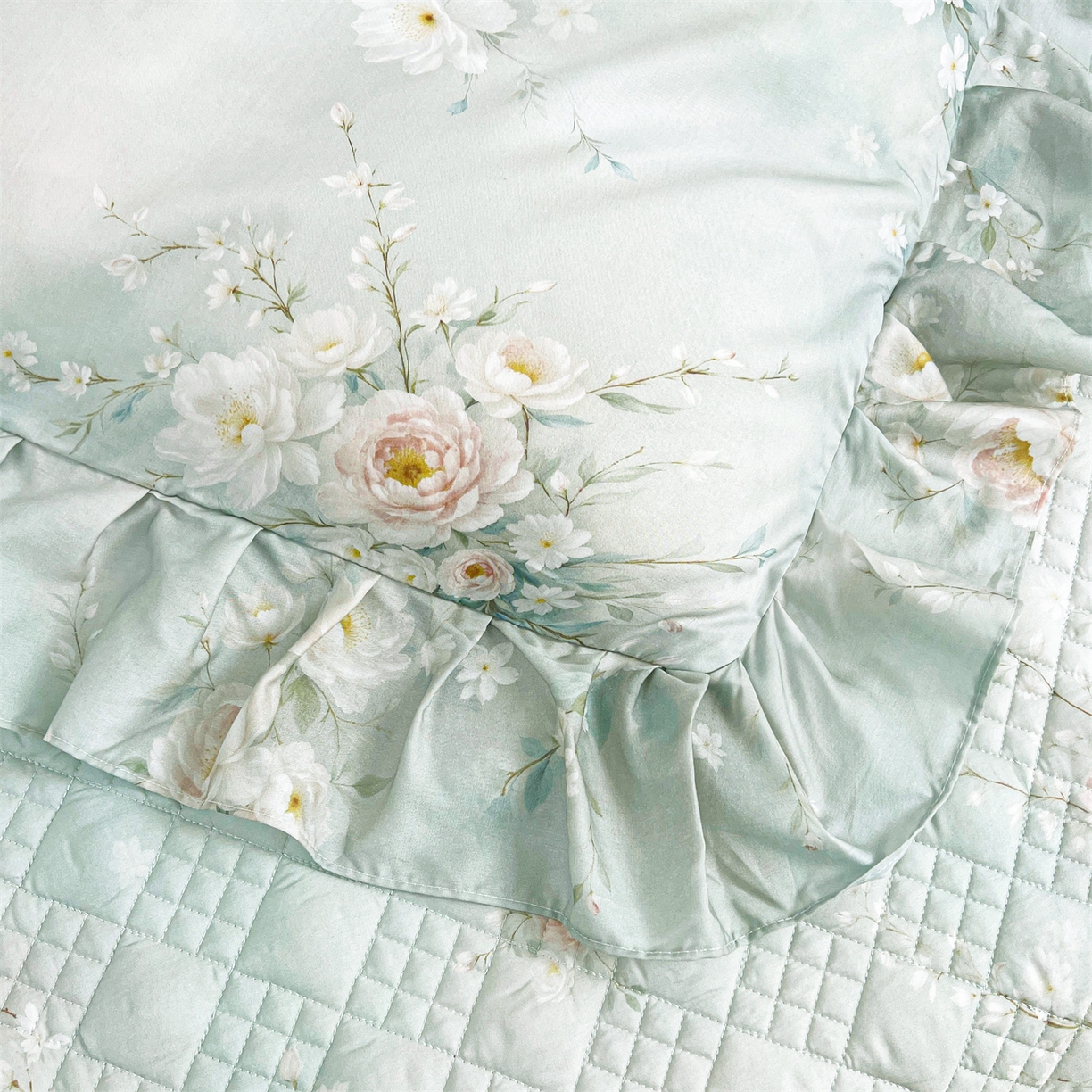 91家纺网 家纺一手货源 找家纺 （总）宜凡 2026新款莱赛尔夹棉床盖四件套单被套