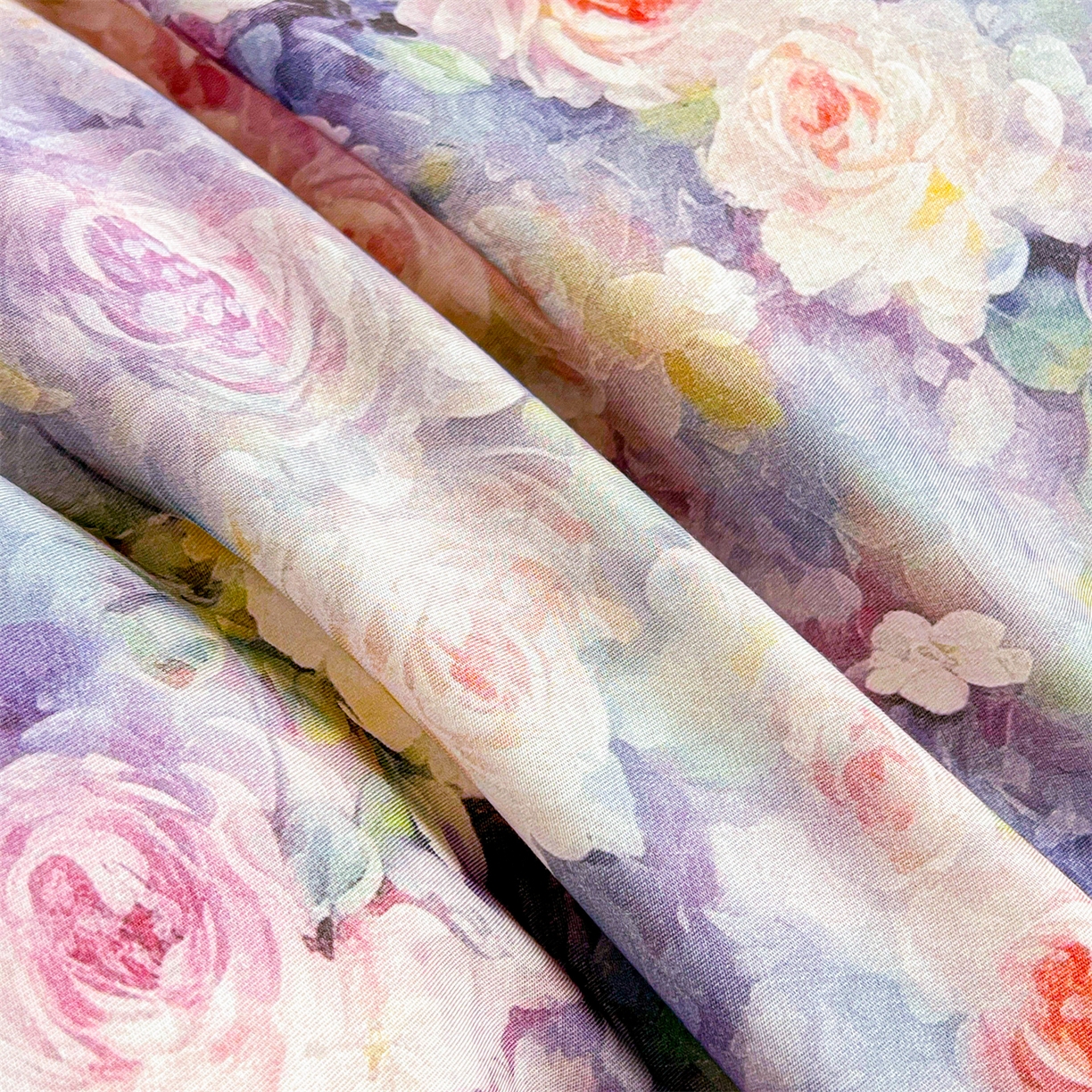 91家纺网 家纺一手货源 找家纺 宜凡 2026新款莱赛尔夹棉床盖四件套单被套 海棠碎影