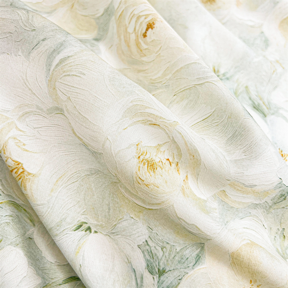 91家纺网 家纺一手货源 找家纺 宜凡 2026新款莱赛尔夹棉床盖四件套单被套 栀子花年