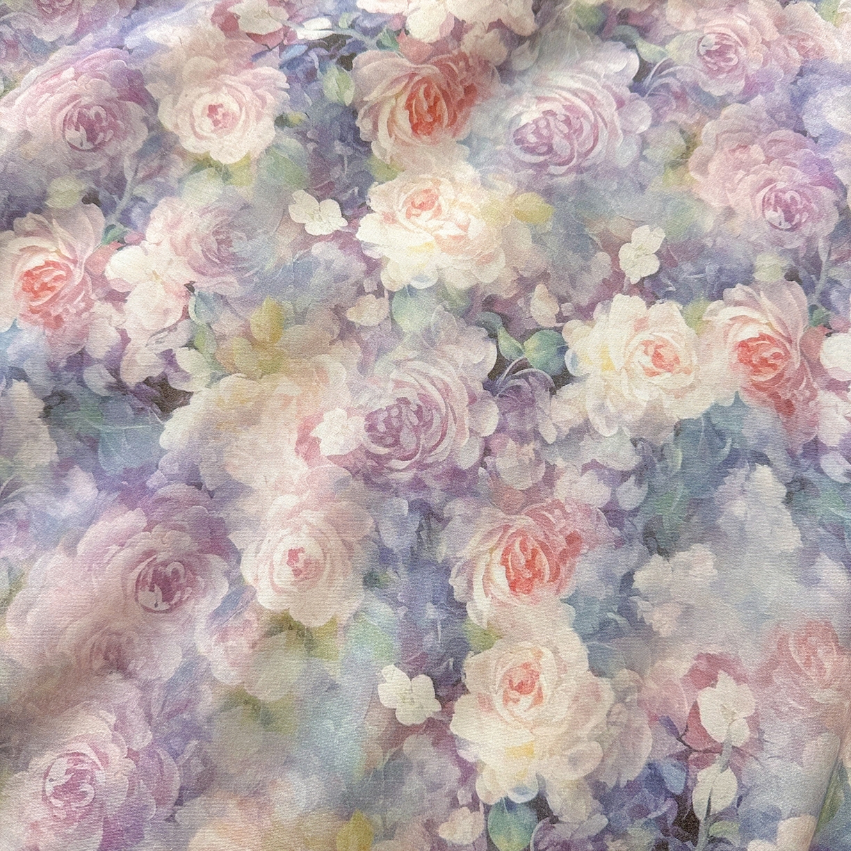 91家纺网 家纺一手货源 找家纺 宜凡 2026新款莱赛尔数码印花夹棉床盖夏被四件套 海棠碎影