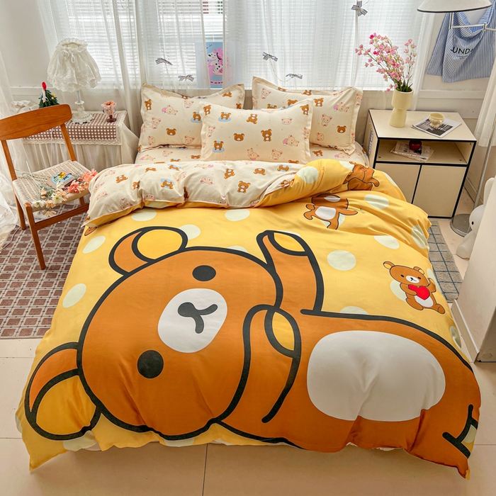 91家纺网 家纺一手货源 找家纺 （总）KT猫直营店 2026新款卡通斜纹磨毛大版四件套