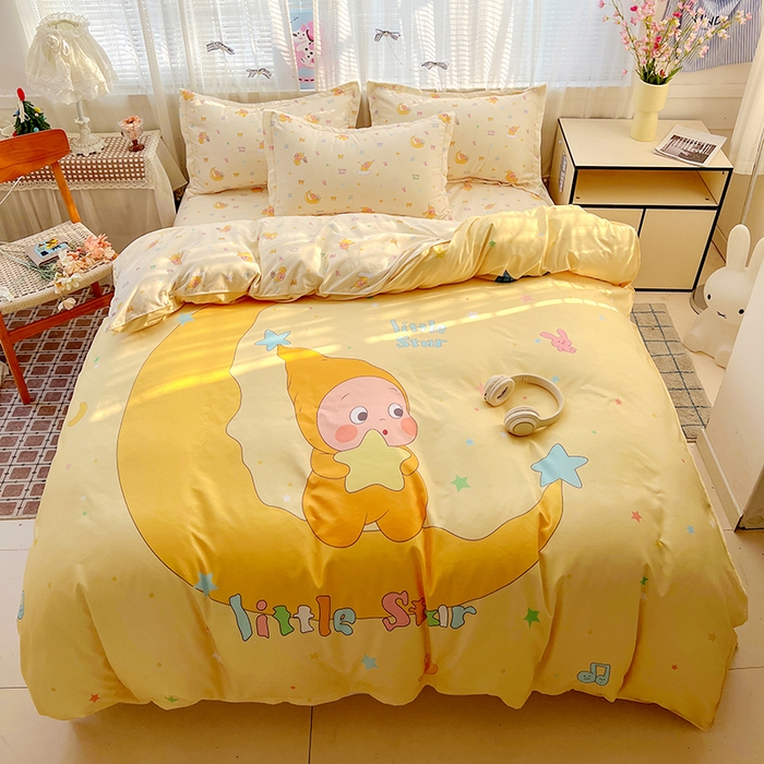 91家纺网 家纺一手货源 找家纺 （总）KT猫直营店 2026新款卡通斜纹磨毛大版四件套