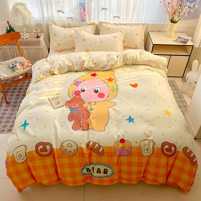 91家纺网 家纺一手货源 找家纺 （总）KT猫直营店 2026新款卡通斜纹磨毛大版四件套