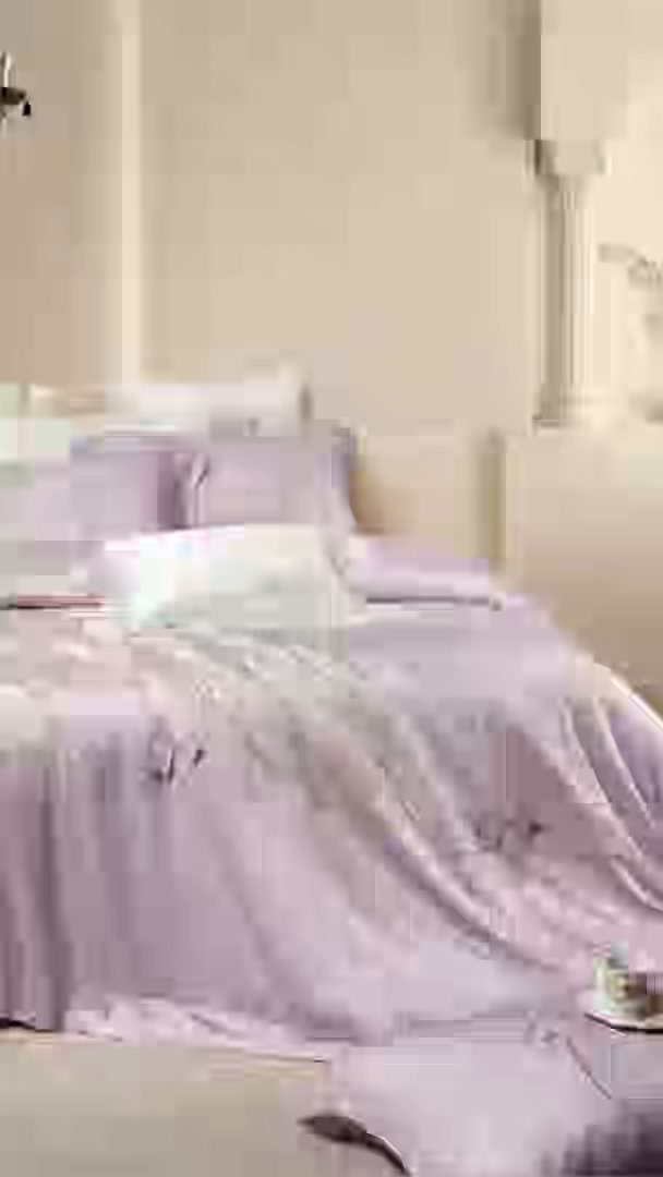 91家纺网 家纺一手货源 找家纺 蒂爵 2026新款天丝棉提花四件套 香芋紫