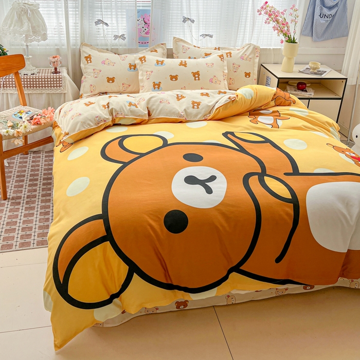 91家纺网 家纺一手货源 找家纺 （总）KT猫直营店 2026新款卡通斜纹磨毛大版四件套