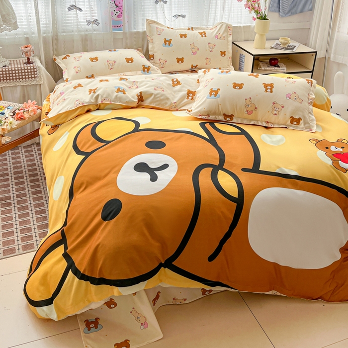 91家纺网 家纺一手货源 找家纺 （总）KT猫直营店 2026新款卡通斜纹磨毛大版四件套