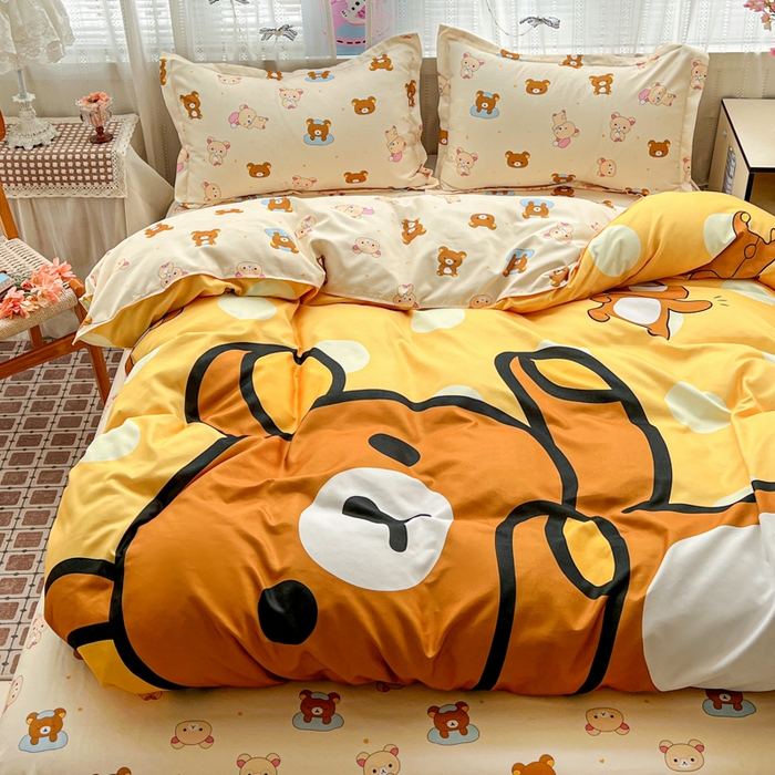 91家纺网 家纺一手货源 找家纺 （总）KT猫直营店 2026新款卡通斜纹磨毛大版四件套