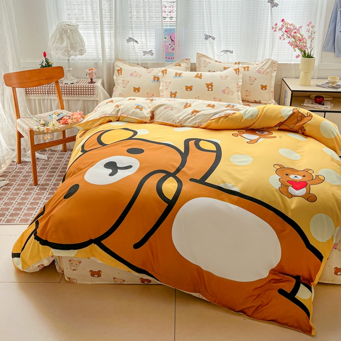 91家纺网 家纺一手货源 找家纺 （总）KT猫直营店 2026新款卡通斜纹磨毛大版四件套