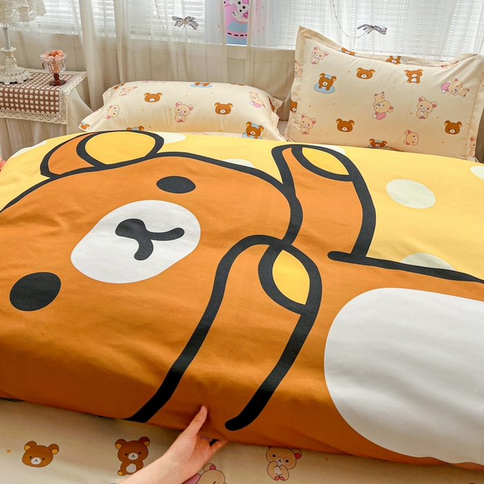 91家纺网 家纺一手货源 找家纺 （总）KT猫直营店 2026新款卡通斜纹磨毛大版四件套