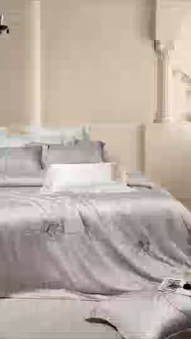 91家纺网 家纺一手货源 找家纺 蒂爵 2026新款天丝棉提花四件套 时尚灰