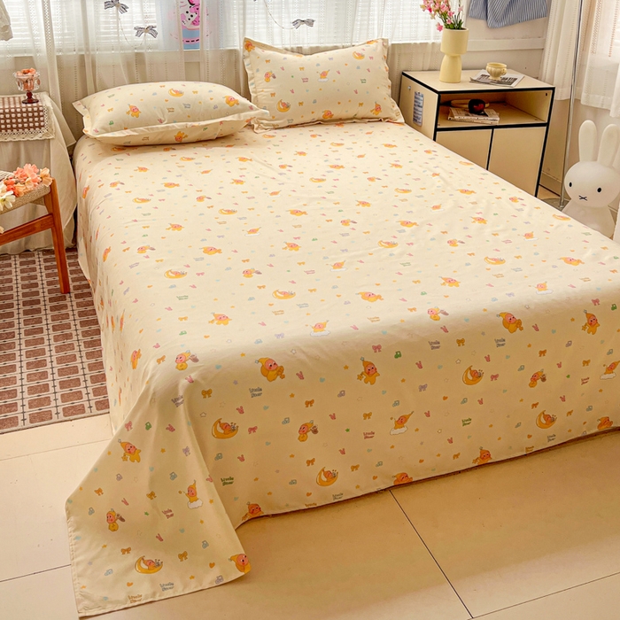 91家纺网 家纺一手货源 找家纺 KT猫直营店 2026新款卡通斜纹磨毛大版四件套 星星人