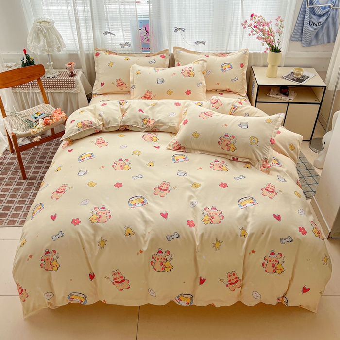 KT猫直营店 2026新款卡通斜纹磨毛大版四件套 元气满满