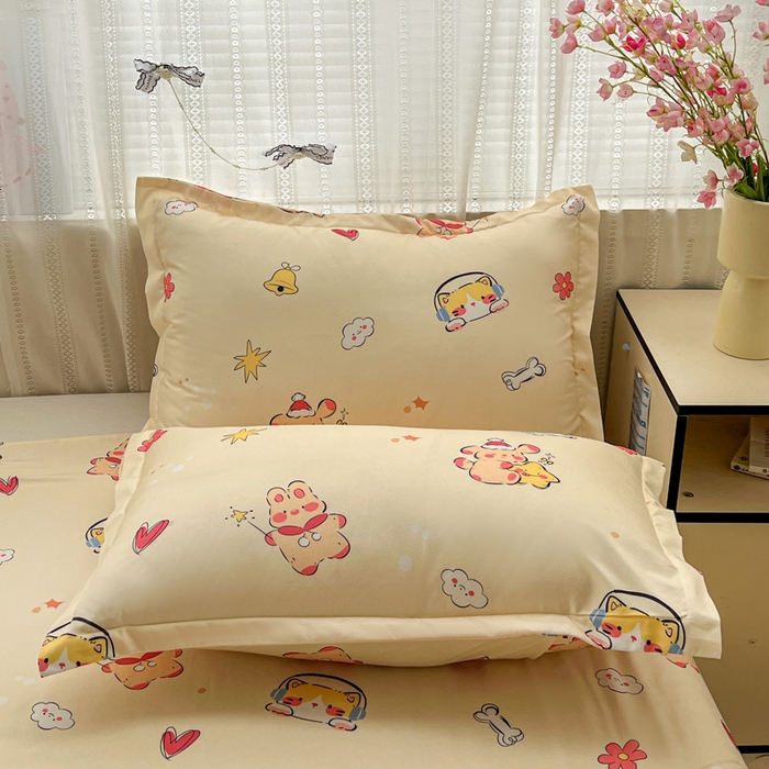 91家纺网 家纺一手货源 找家纺 KT猫直营店 2026新款卡通斜纹磨毛大版四件套 元气满满