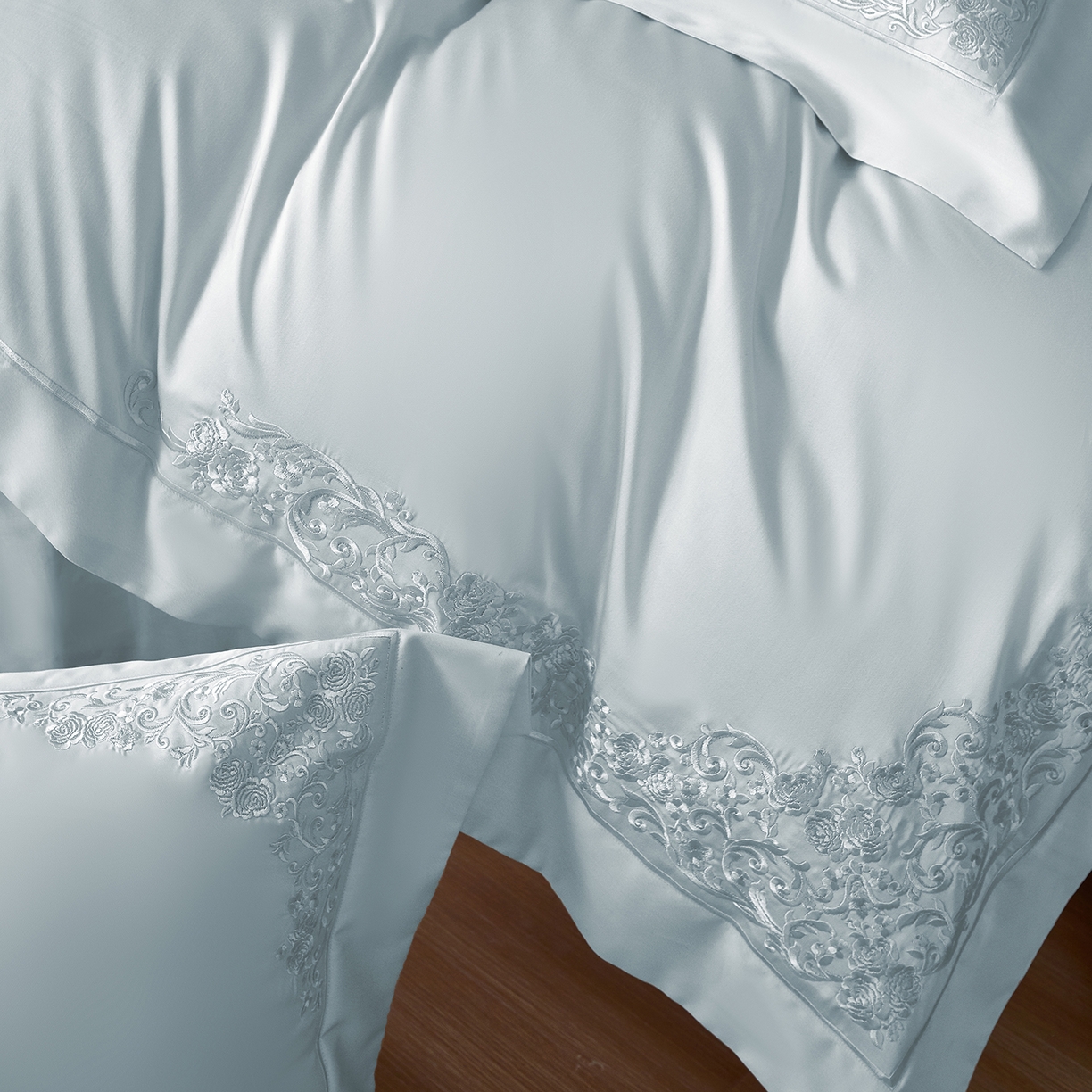 91家纺网 家纺一手货源 找家纺 （总）蒂爵 2026新款天丝棉提花四件套 格拉斯玫瑰系列