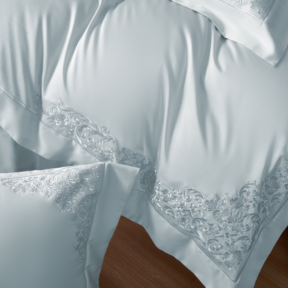 91家纺网 家纺一手货源 找家纺 （总）蒂爵 2026新款天丝棉提花四件套 格拉斯玫瑰系列