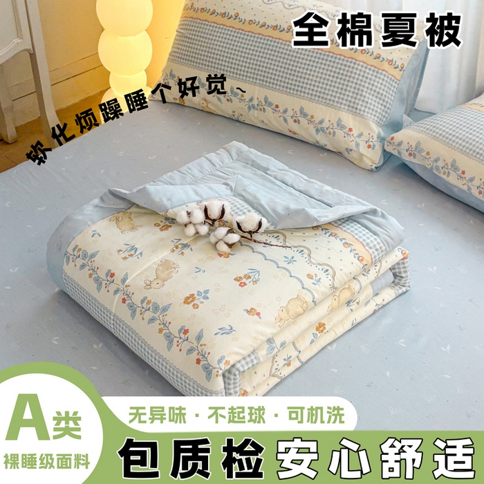 91家纺网 家纺一手货源 找家纺 （总）红日子纺织品 2026新款全棉印花夏被夏凉被空调被