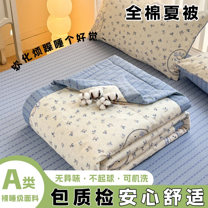 91家纺网 家纺一手货源 找家纺 （总）红日子纺织品 2026新款全棉印花夏被夏凉被空调被