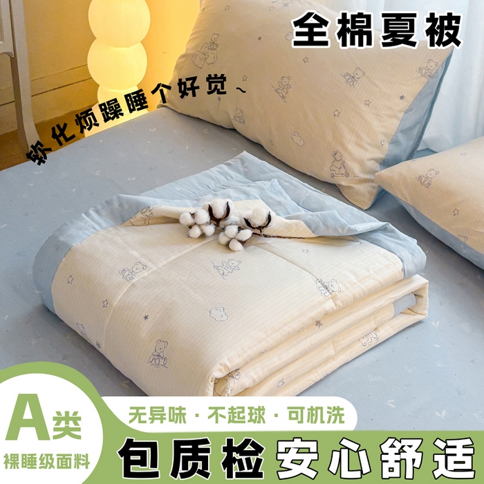 91家纺网 家纺一手货源 找家纺 （总）红日子纺织品 2026新款全棉印花夏被夏凉被空调被