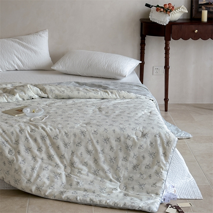 91家纺网 家纺一手货源 找家纺 床盖工厂店 2026新款双面全棉填充大豆棉春秋被夏被子被芯 安然