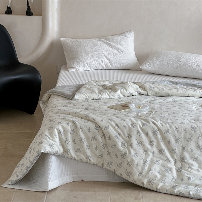 91家纺网 家纺一手货源 找家纺 床盖工厂店 2026新款双面全棉填充大豆棉春秋被夏被子被芯 安然