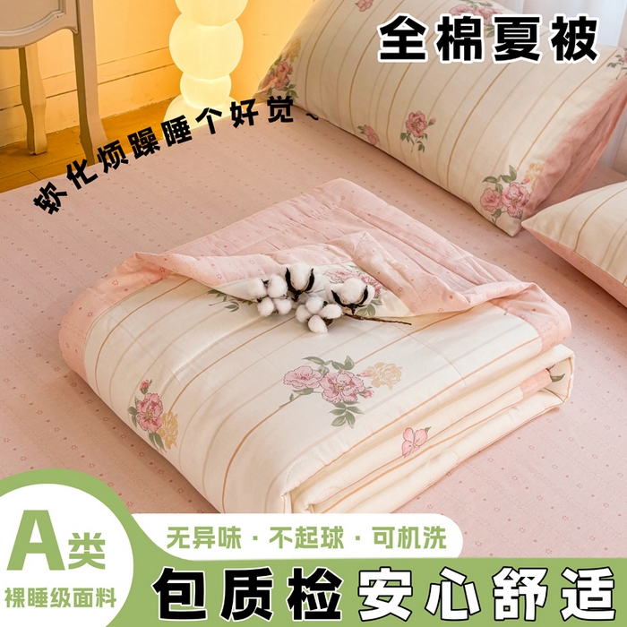 91家纺网 家纺一手货源 找家纺 （总）红日子纺织品 2026新款全棉印花夏被夏凉被空调被