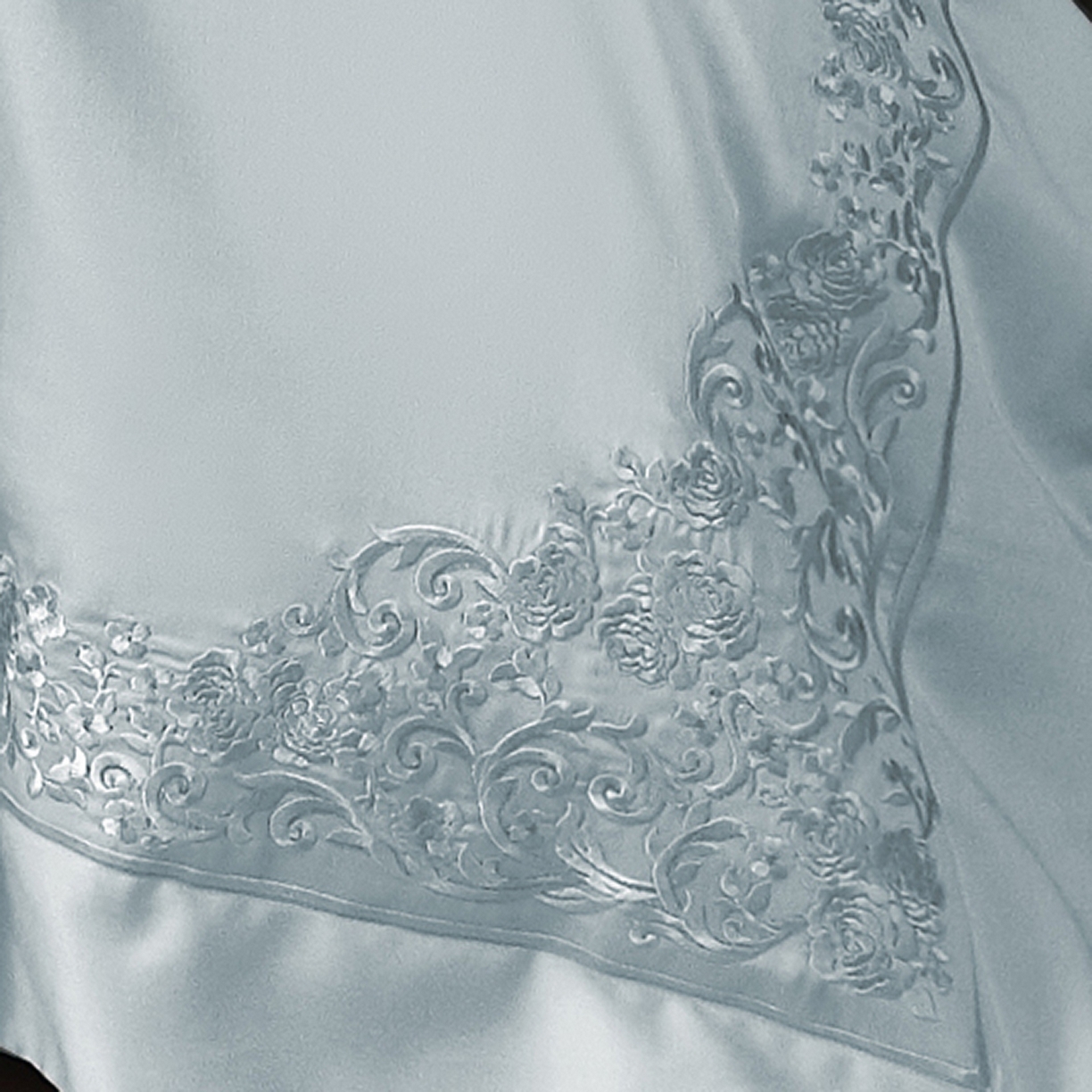 91家纺网 家纺一手货源 找家纺 蒂爵 2026新款天丝棉提花四件套 冰川蓝