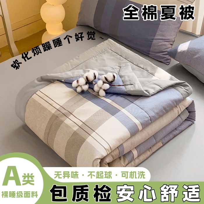 红日子纺织品 2026新款全棉印花夏被夏凉被空调被 韶华