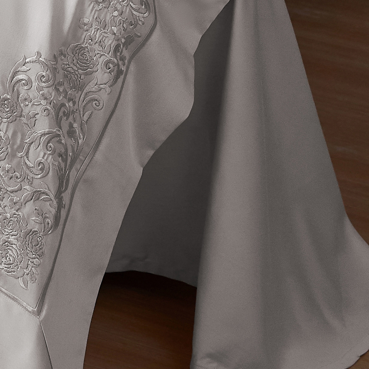 91家纺网 家纺一手货源 找家纺 蒂爵 2026新款天丝棉提花四件套 高级灰