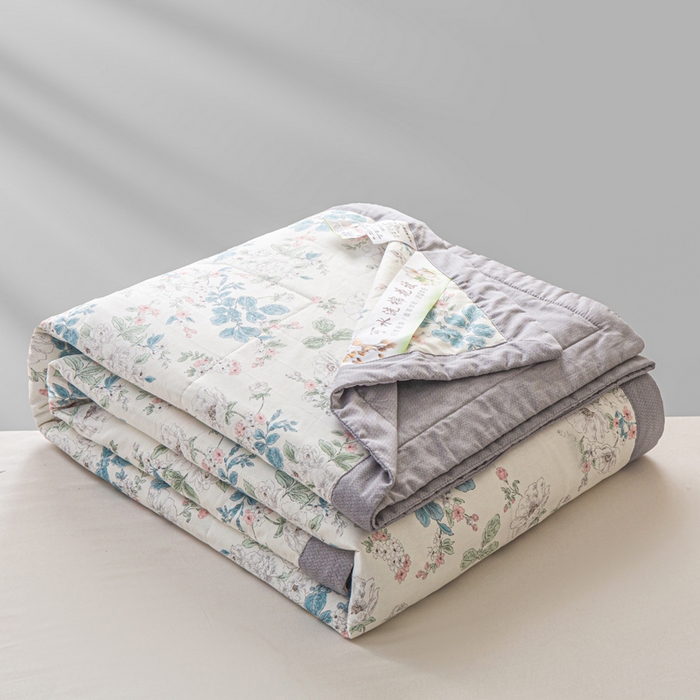 91家纺网 家纺一手货源 找家纺 锦鹭被业 2026新款A类里外全棉印花夏被夏凉被空调被 千寻