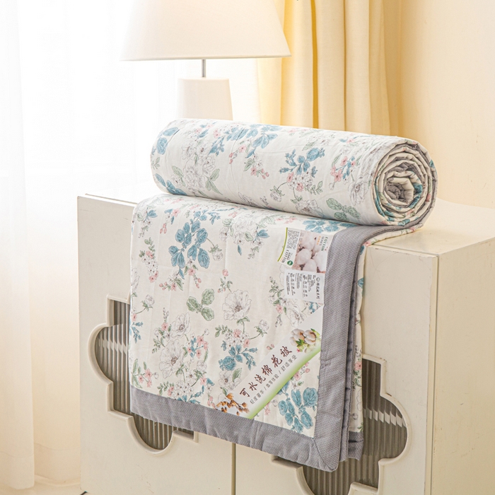 91家纺网 家纺一手货源 找家纺 锦鹭被业 2026新款A类里外全棉印花夏被夏凉被空调被 千寻