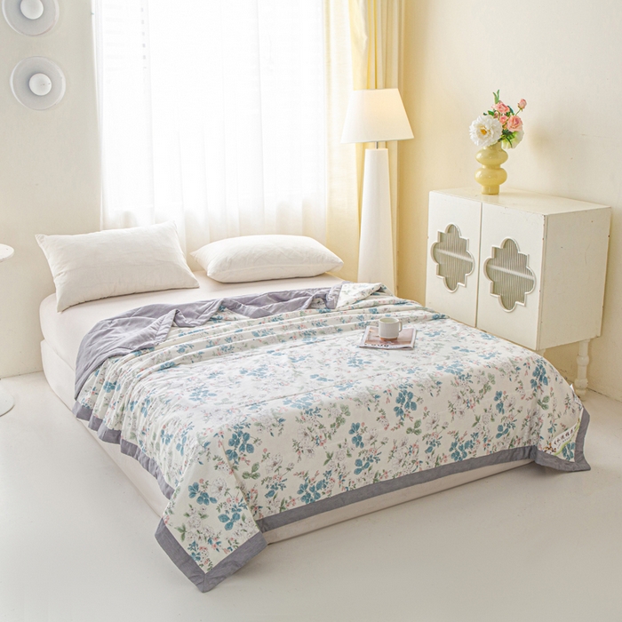 91家纺网 家纺一手货源 找家纺 锦鹭被业 2026新款A类里外全棉印花夏被夏凉被空调被 千寻