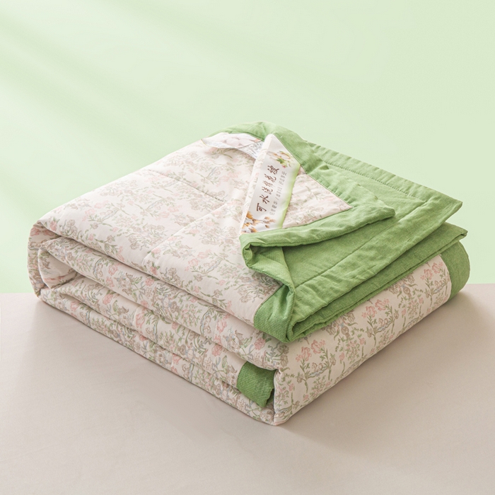 锦鹭被业 2026新款A类里外全棉印花夏被夏凉被空调被 花香