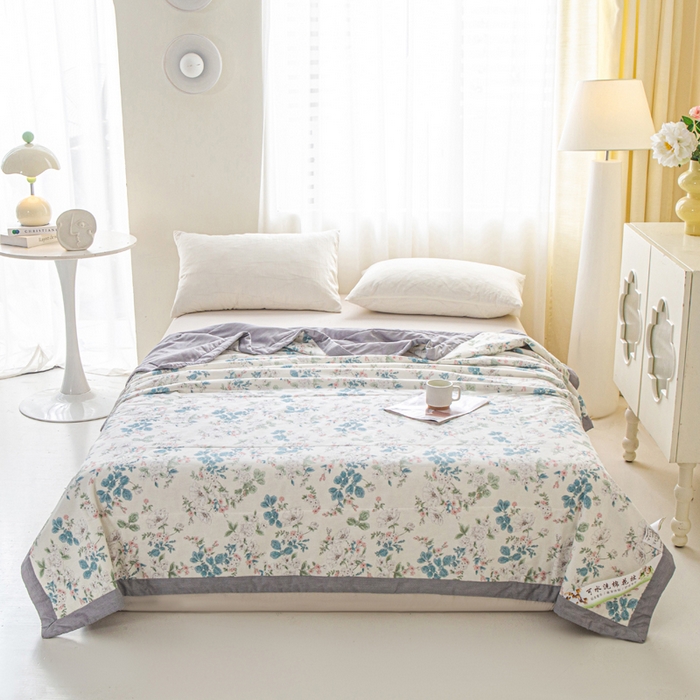 91家纺网 家纺一手货源 找家纺 锦鹭被业 2026新款A类里外全棉印花夏被夏凉被空调被 千寻