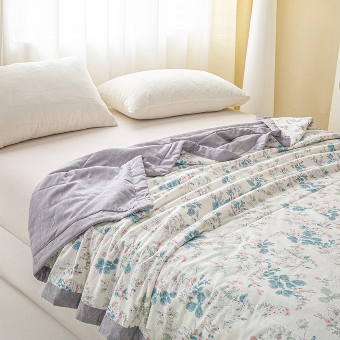 91家纺网 家纺一手货源 找家纺 锦鹭被业 2026新款A类里外全棉印花夏被夏凉被空调被 千寻