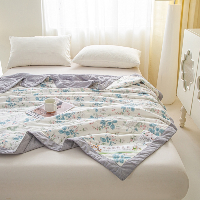 91家纺网 家纺一手货源 找家纺 锦鹭被业 2026新款A类里外全棉印花夏被夏凉被空调被 千寻