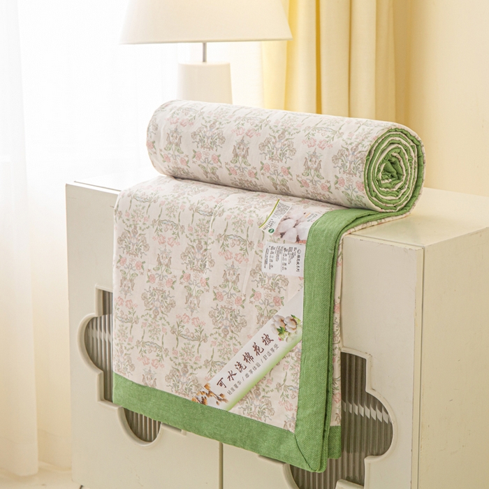 91家纺网 家纺一手货源 找家纺 锦鹭被业 2026新款A类里外全棉印花夏被夏凉被空调被 花香