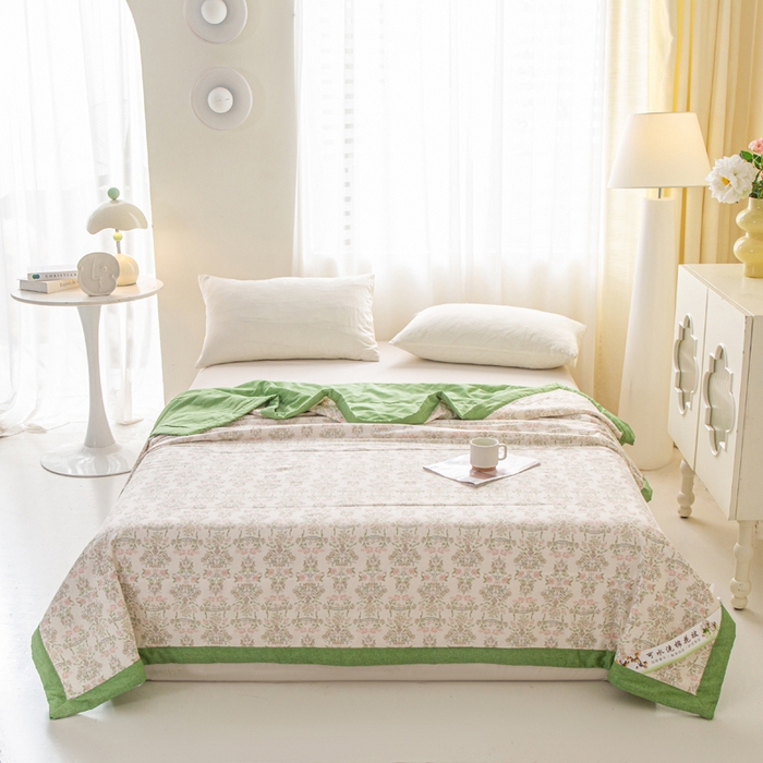 91家纺网 家纺一手货源 找家纺 锦鹭被业 2026新款A类里外全棉印花夏被夏凉被空调被 花香