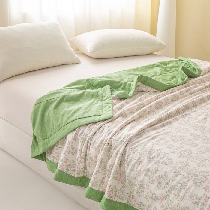 91家纺网 家纺一手货源 找家纺 锦鹭被业 2026新款A类里外全棉印花夏被夏凉被空调被 花香