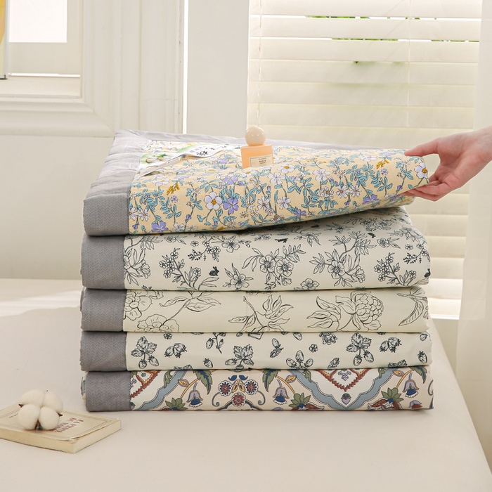 91家纺网 家纺一手货源 找家纺 锦鹭被业 2026新款A类里外全棉印花夏被夏凉被空调被 组合图仅做展示不可下单